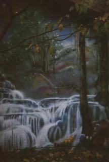 Waterfall mural