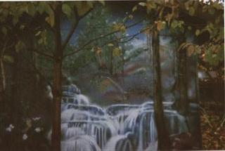 Waterfall mural